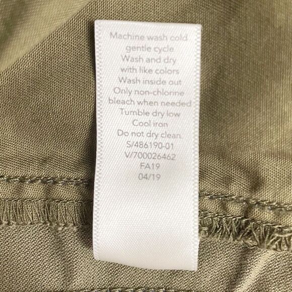 Athleta Summit Cotton Cargo Pant in Tortuga Olive Side Stripe Women’s Size 4 - Picture 14 of 15